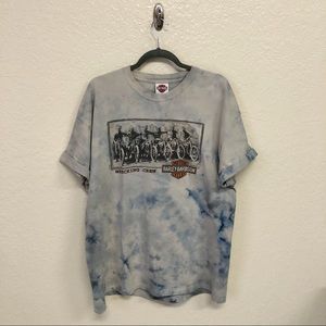 HARLEY DAVIDSON Tie Dye Graphic Tee XL Upcycled